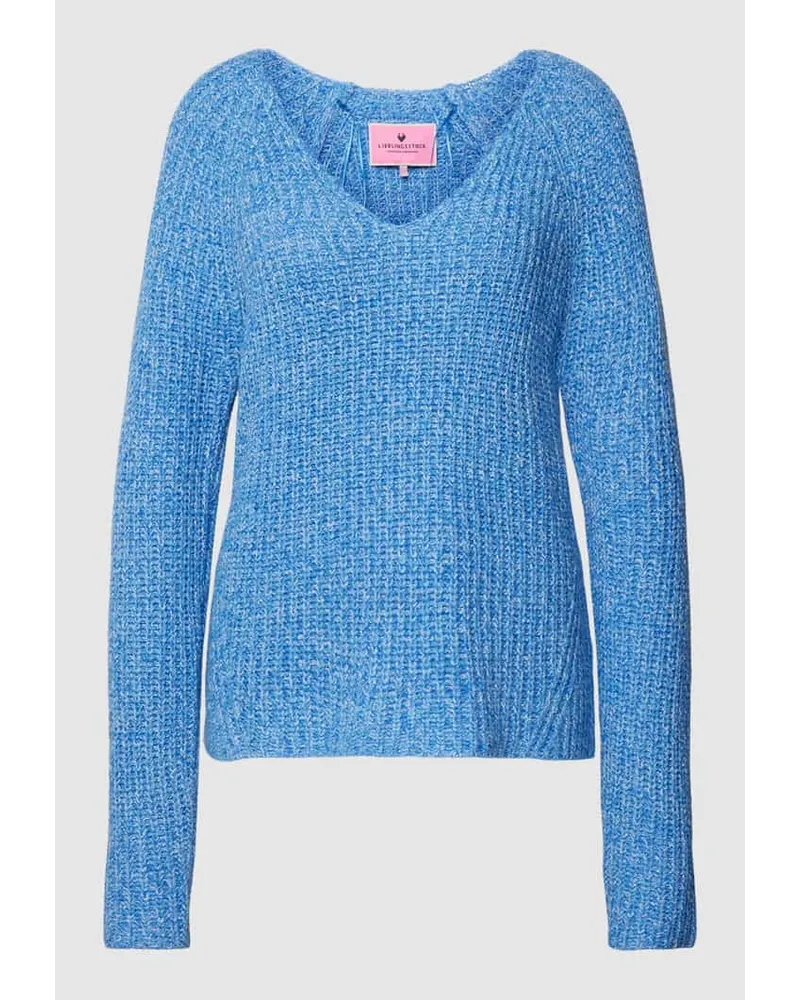 Lieblingsstück Strickpullover in Melange-Optik Modell 'Sangi Blau