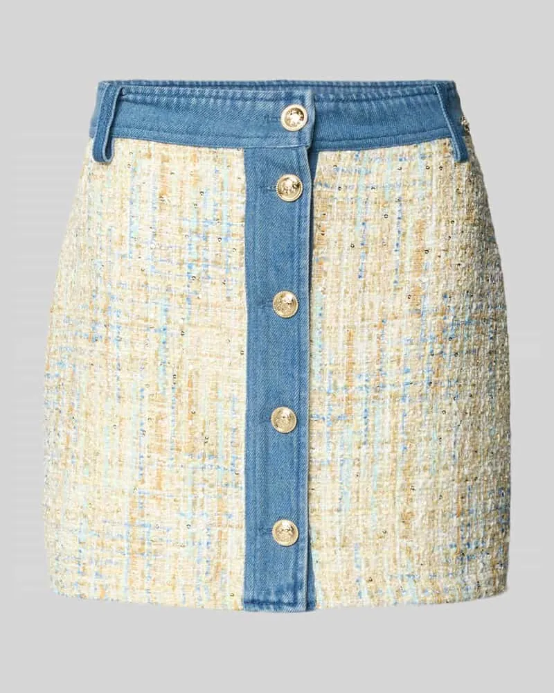 Liu Jo Minirock mit Pailettenbesatz Offwhite