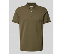 Regular Fit Poloshirt mit Label-Stitching Modell 'SHIELD
