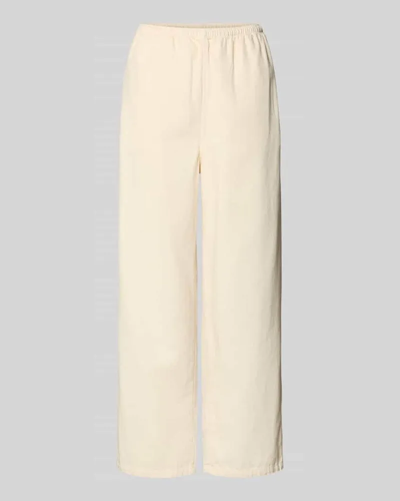 American Vintage Wide Fit Stoffhose mit elastischem Bund Modell 'Lycaz Ecru