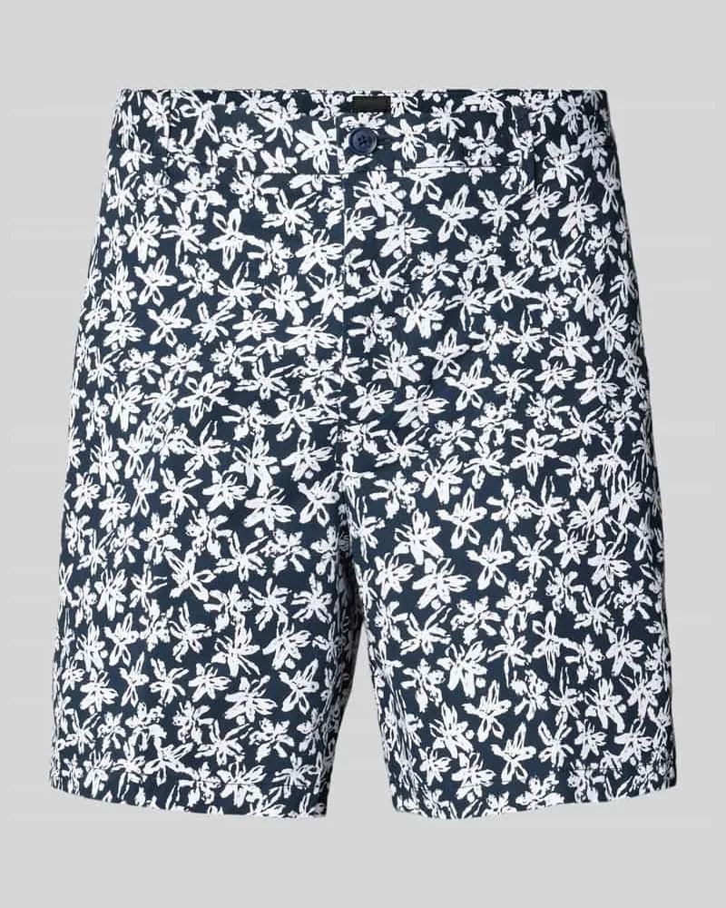 HUGO BOSS Bermudas mit floralem Muster Modell 'Karlos Marine