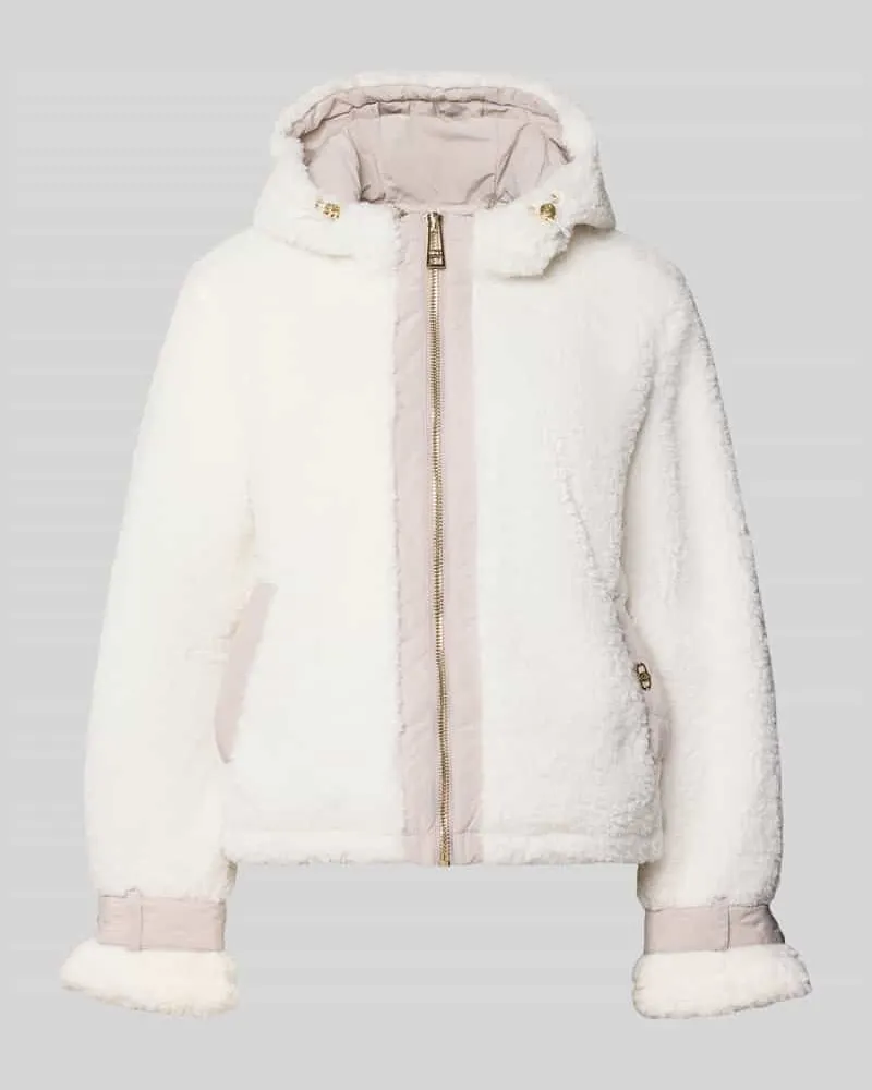 Liu Jo Regular Fit Jacke aus Teddyfell Modell 'Giaccone Offwhite