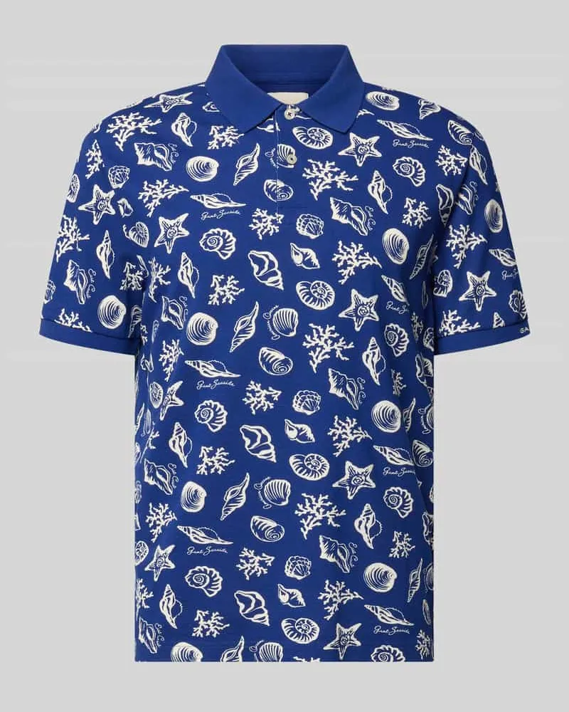Gant Regular Fit Poloshirt mit Allover-Motiv-Print Marine