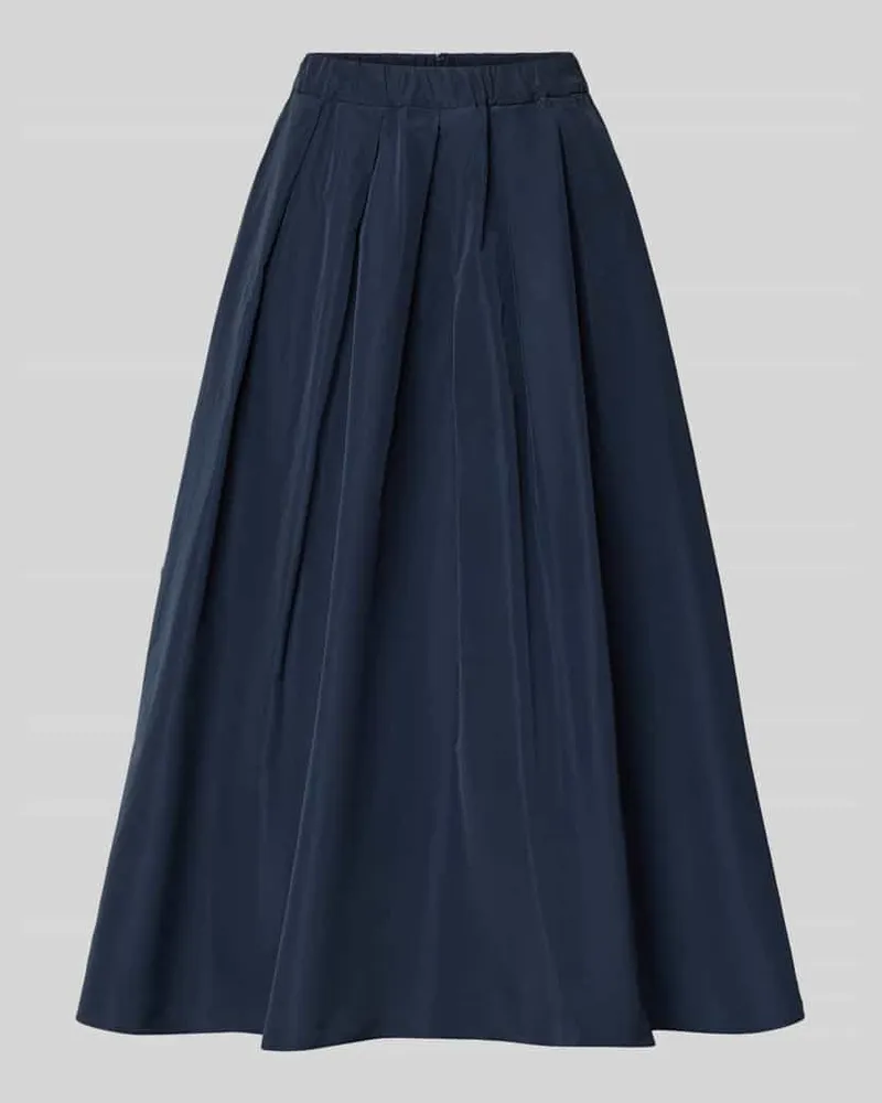 Max Mara Midi-Rock mit Baumwoll-Anteil Modell 'FORMICA Dunkelblau