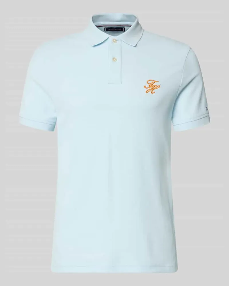 Tommy Hilfiger Regular Fit Poloshirt aus reiner Baumwolle Hellblau