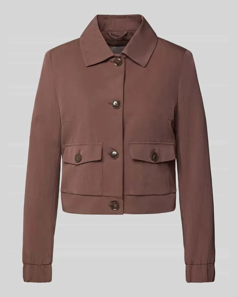 Christian Berg Blazer mit Pattentaschen und Knopfleiste Mittelbraun