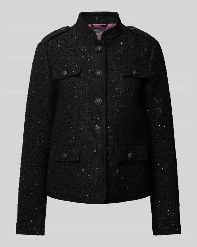 White Label Blazer in Melange-Optik Black