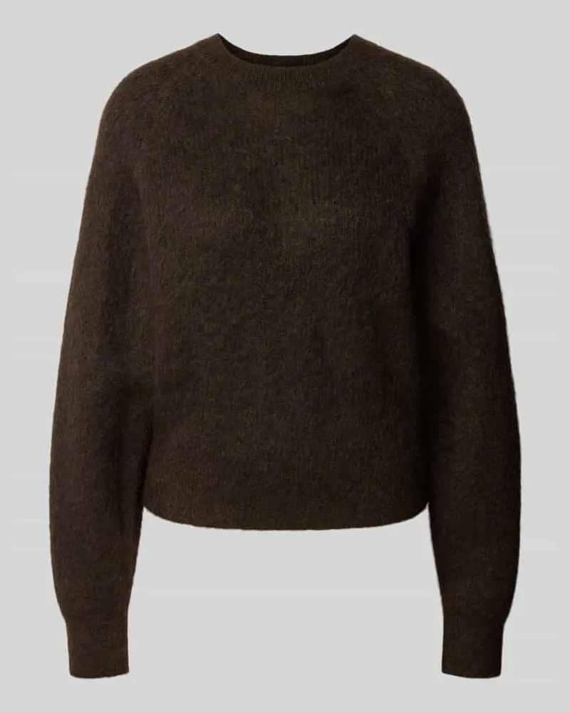 Selected Pullover aus Mohair mit überschnittenen Schultern Dunkelbraun