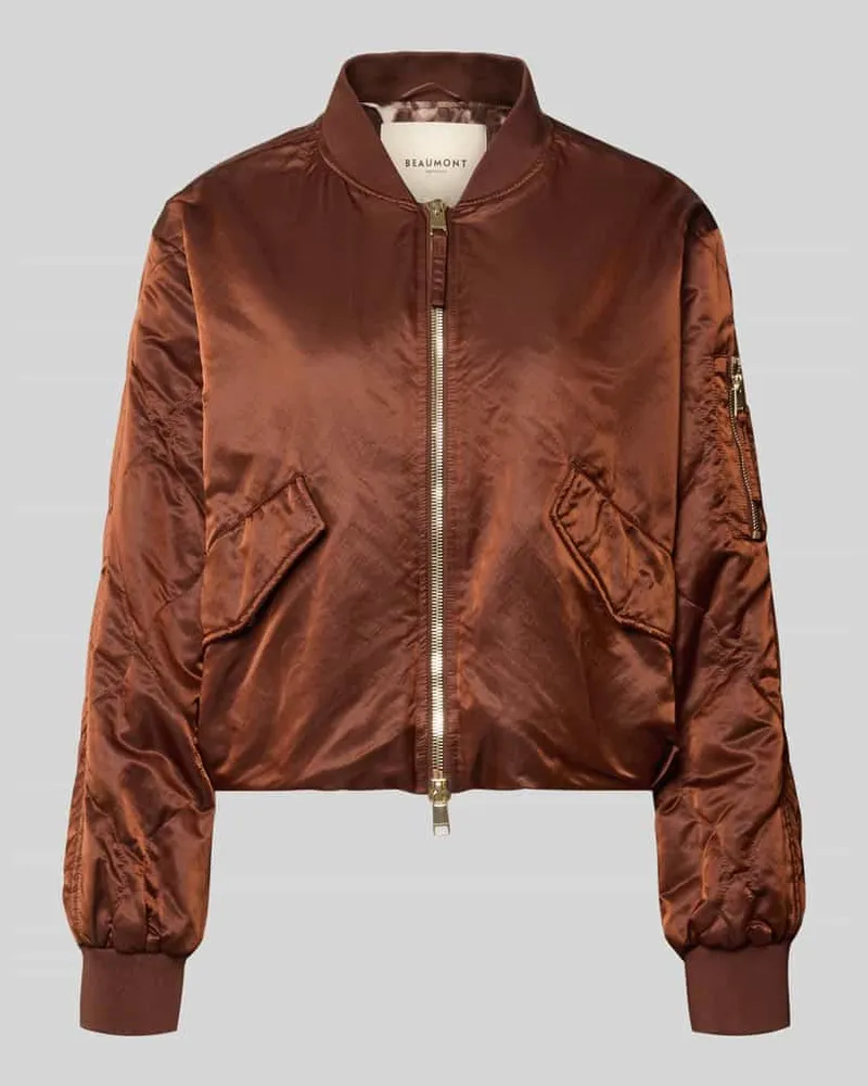 Beaumont Amsterdam Bomberjacke mit Pattentaschen Modell 'HADY Mittelbraun