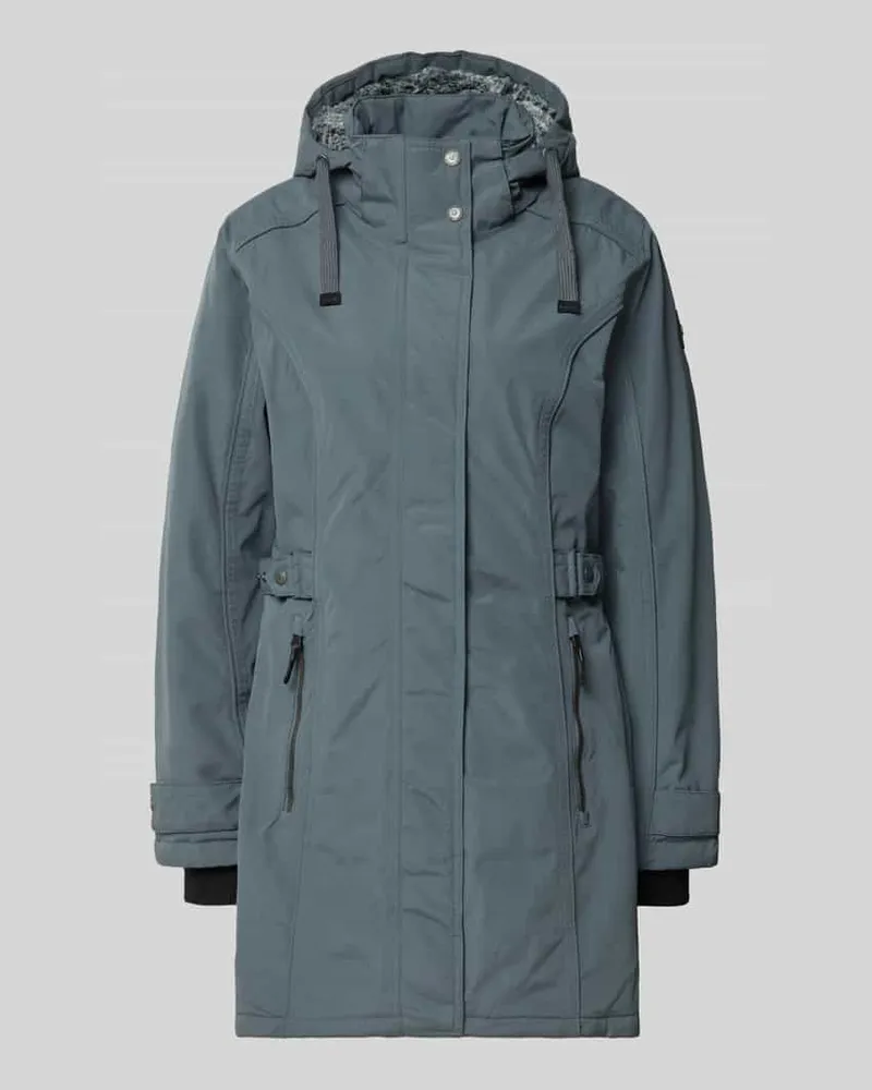 G.I.G.A. DX Jacke mit verdecktem Reißverschluss und Reißverschlusstaschen Rauchblau