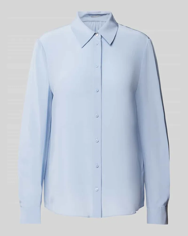 Marc Cain Seidenbluse mit Manschetten Hellblau