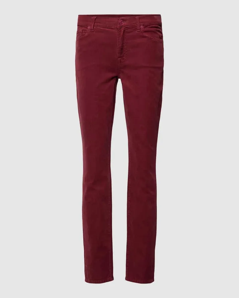 7 for all mankind Skinny Fit Cordhose aus Baumwoll-Mix Modell 'Roxanne Rot