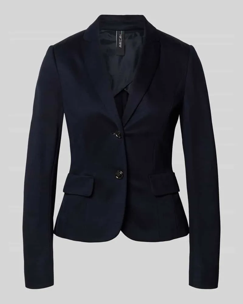 Marc Cain Slim Fit Blazer aus Viskose-Mix Marine