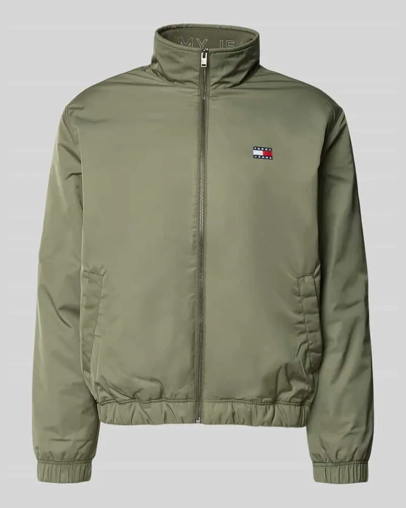 Tommy Hilfiger Regular Fit Blouson mit Label-Patch Oliv