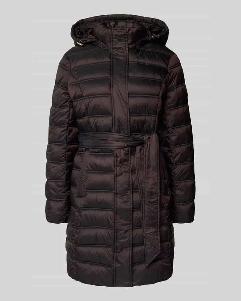 Michael Kors Steppmantel mit Taillenband Modell 'Longline Schoko