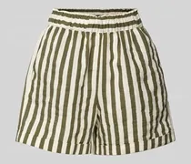 Shorts aus Leinen-Mix mit elastischem Bund Modell 'BRENDA