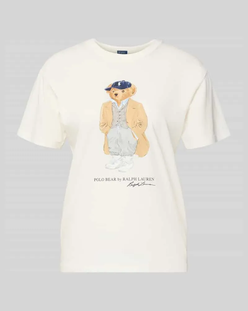 Ralph Lauren T-Shirt mit Label-Print Offwhite