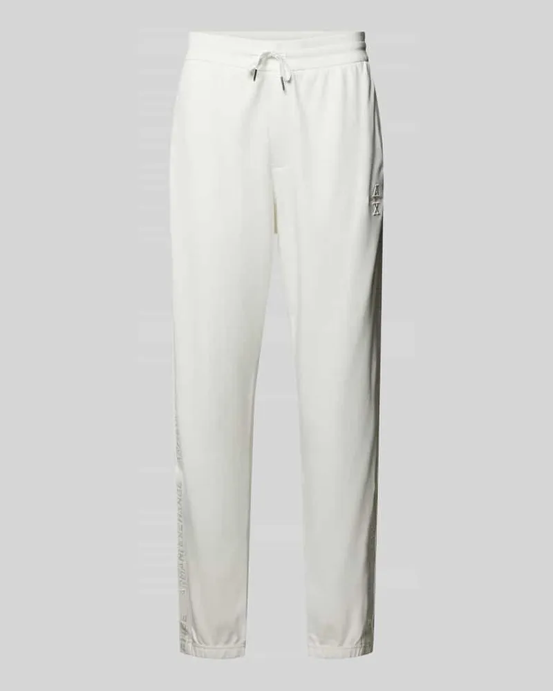 Armani Exchange Sweatpants mit elastischem Bund Weiss