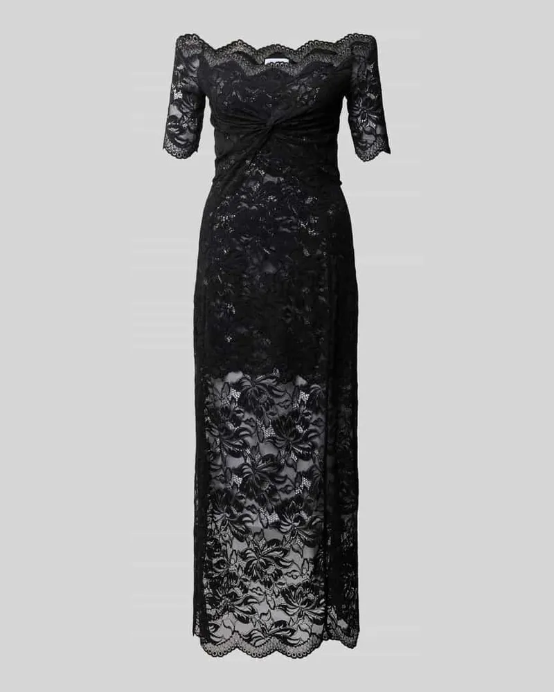 Paco Rabanne Abendkleid mit Carmen-Ausschnitt Black