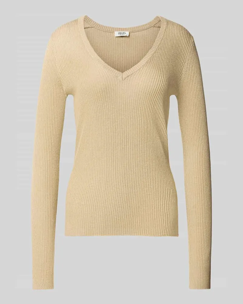 Liu Jo Slim Fit Pullover aus Viskose-Mix Modell 'Maglia Sand