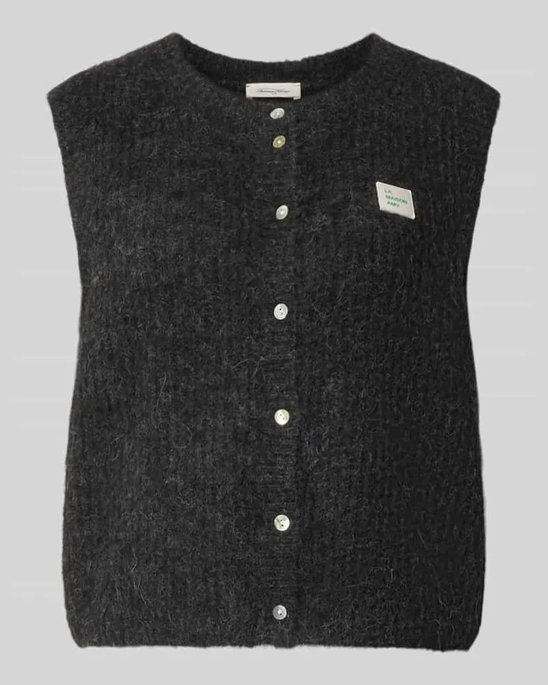 American Vintage Regular Fit Weste mit Alpaka-Leinen-Anteil Modell 'EAST Anthrazit
