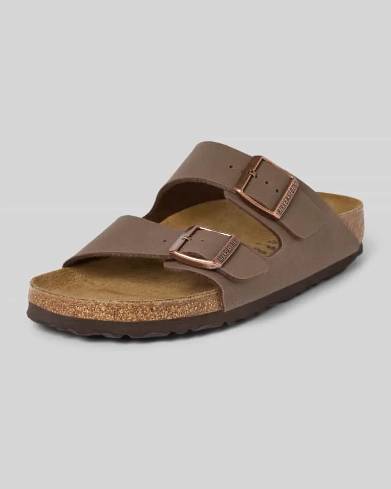 Birkenstock Slides mit Dornschließen Modell 'Arizona Schoko
