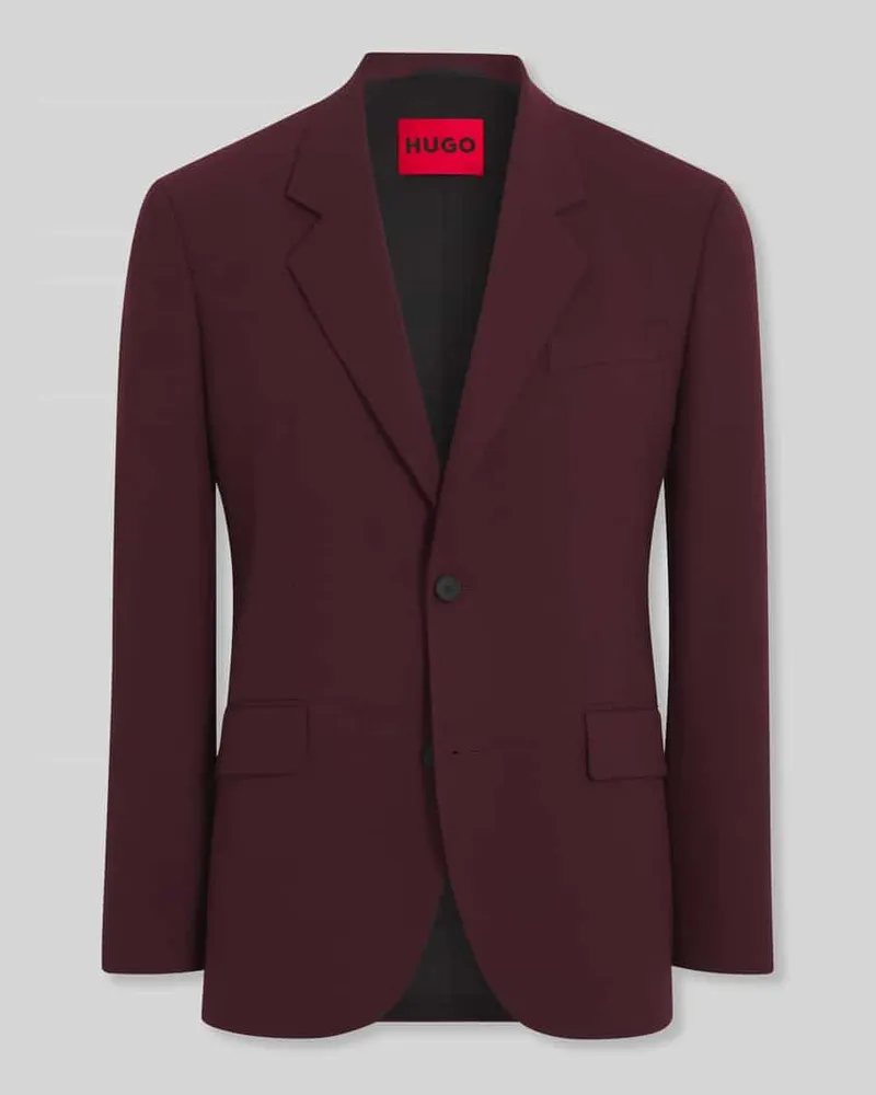HUGO BOSS Modern Fit Sakko mit Viskose-Anteil Modell 'Karlo243X Bordeaux