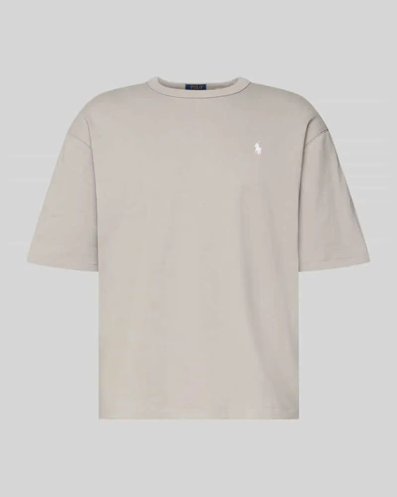 Ralph Lauren Relaxed Fit T-Shirt mit Label-Stitching Hellgrau