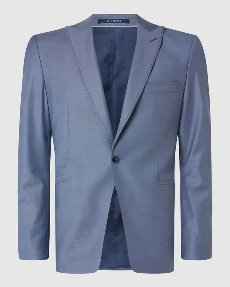 Wilvorst 2-Knopf-Sakko aus Woll-Mix Bleu
