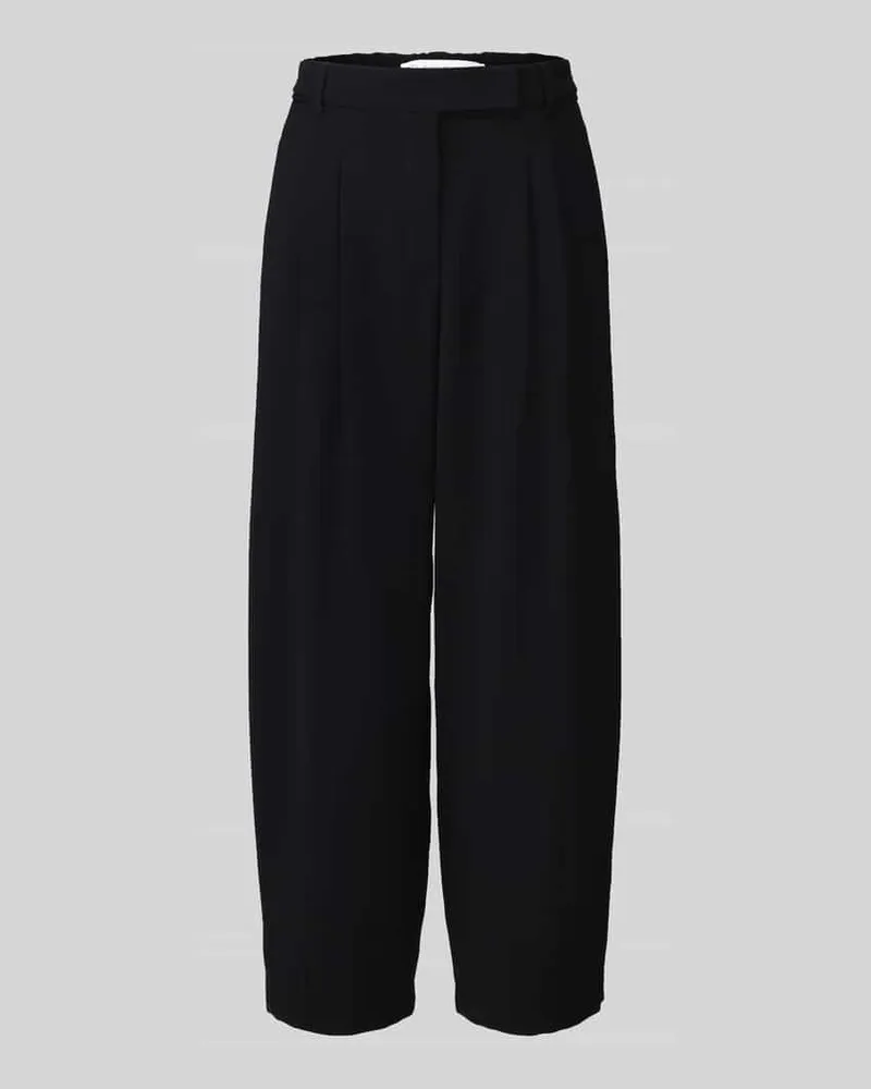 RAFFAELLO ROSSI  Straight Fit Bundfaltenhose mit Schiebehaken Modell 'LORAYA Black