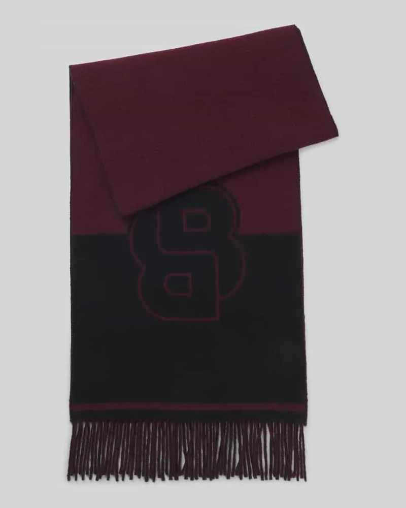 HUGO BOSS Schal aus Woll-Mix Modell 'VIANNA Bordeaux