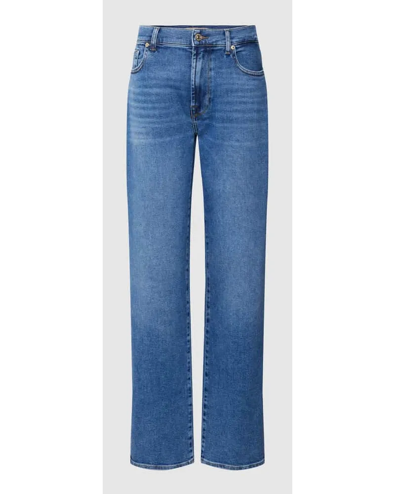 7 for all mankind Straight Leg Jeans im 5-Pocket-Design Modell 'Ellie Blau