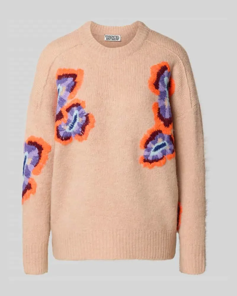 Essentiel Loose Fit Pullover mit Woll-Anteil Beige
