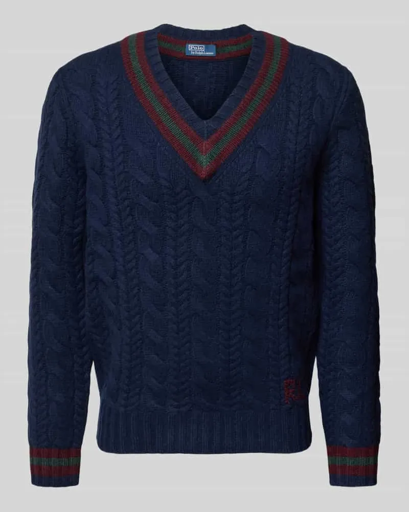 Ralph Lauren Strickpullover mit V-Ausschnitt Marine