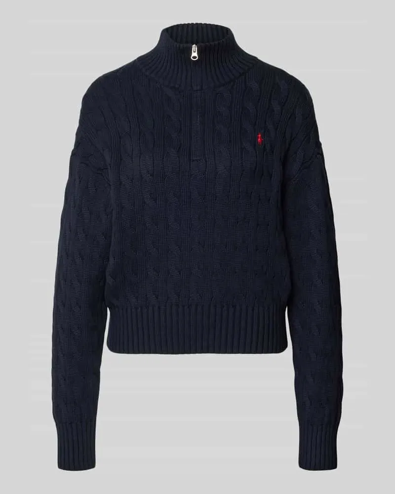 Ralph Lauren Troyer mit Zopfstrickmuster Marine
