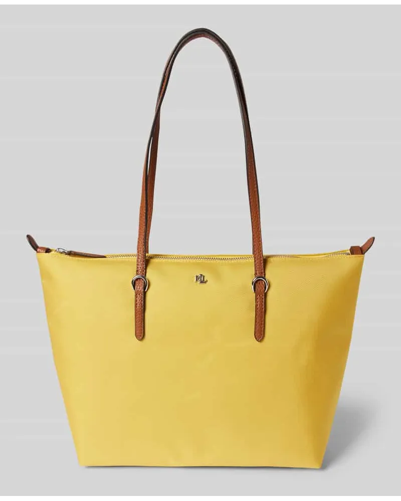 Ralph Lauren Handtasche mit Label-Applikation Modell 'KEATON Gelb