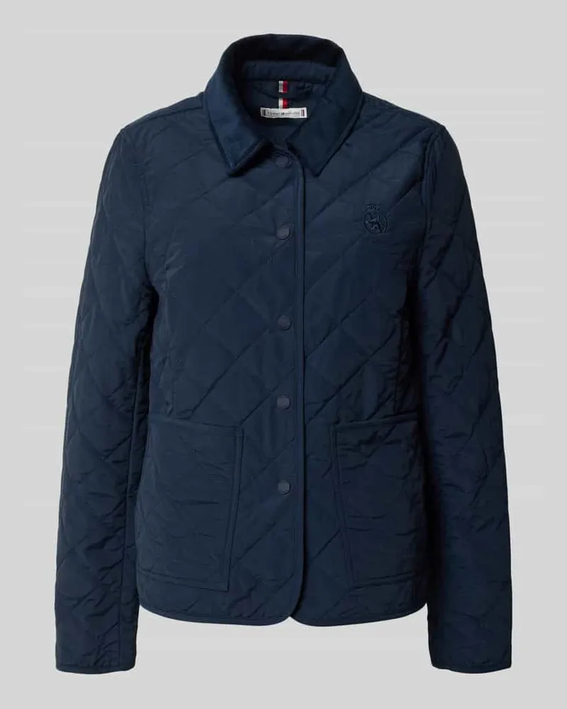 Tommy Hilfiger Slim Fit Steppjacke aus Baumwoll-Mix Marine