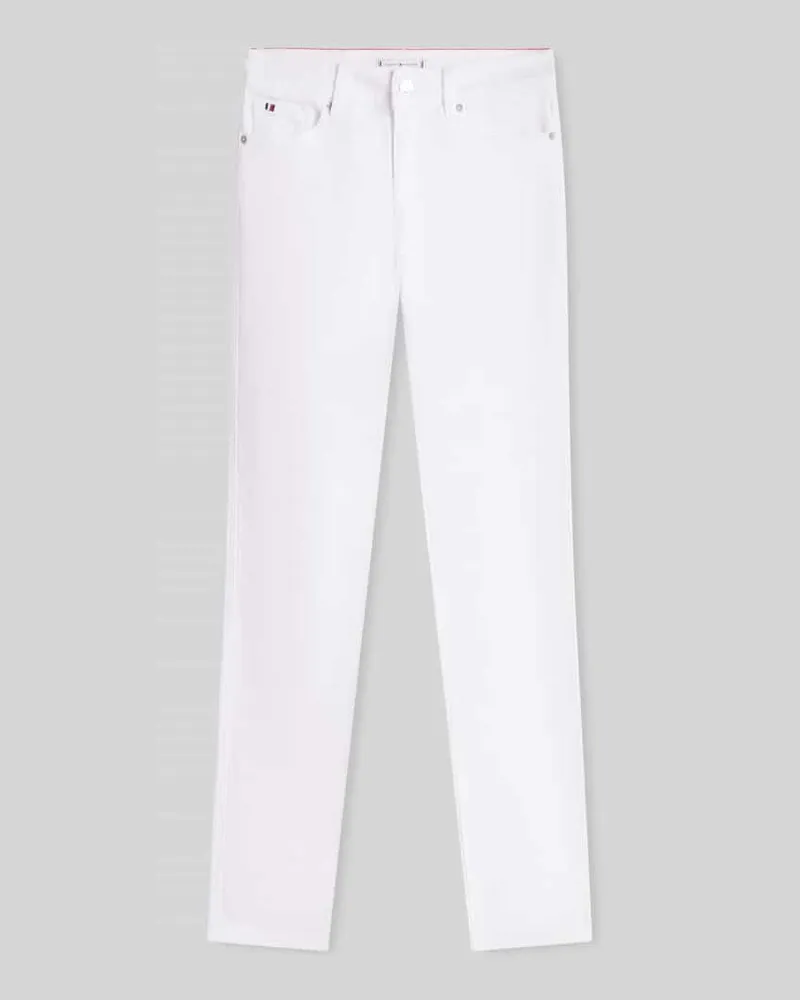 Tommy Hilfiger Slim Fit Jeans mit Logo Details Weiss