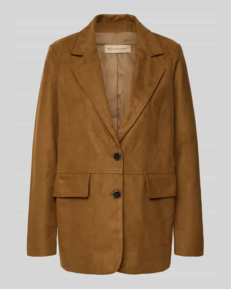 Soyaconcept Regular Fit Blazer mit Pattentaschen Modell 'VESNA Camel