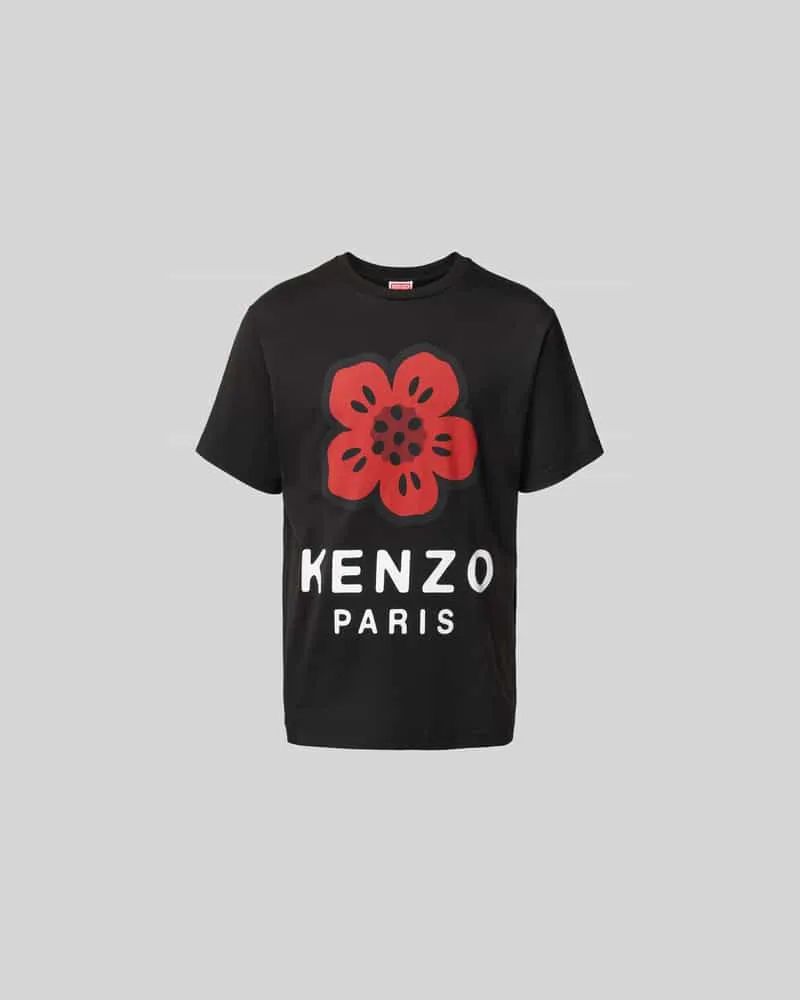 Kenzo T-Shirt mit Logo-Print Black