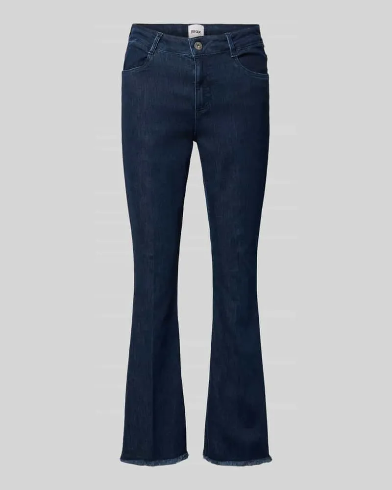 Brax Bootcut Jeans mit Fransen Modell 'SHAKIRA Dunkelblau