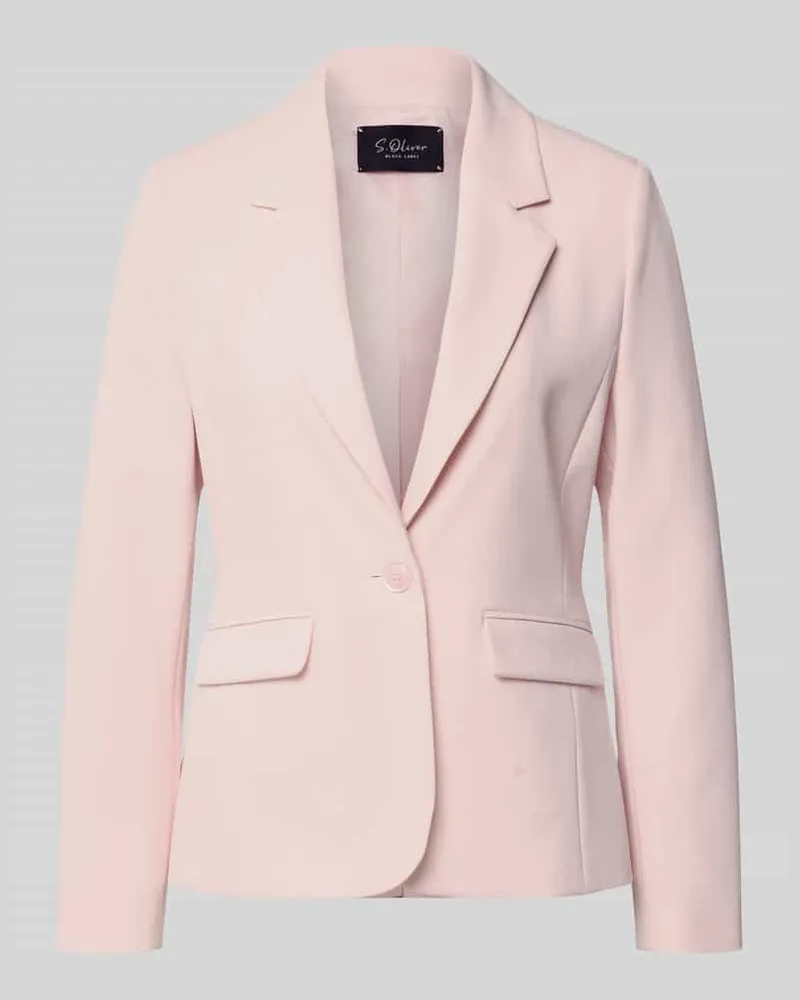 S.Oliver Slim Fit Blazer mit Reverskragen Rosa