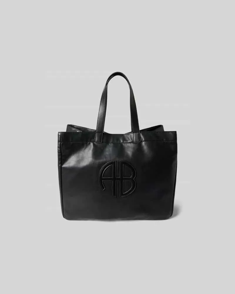 Anine Bing Tote Bag mit Logo-Detail Black