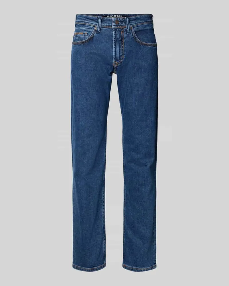 MAC Jeans Slim Fit Jeans im 5-Pocket-Design Dunkelblau