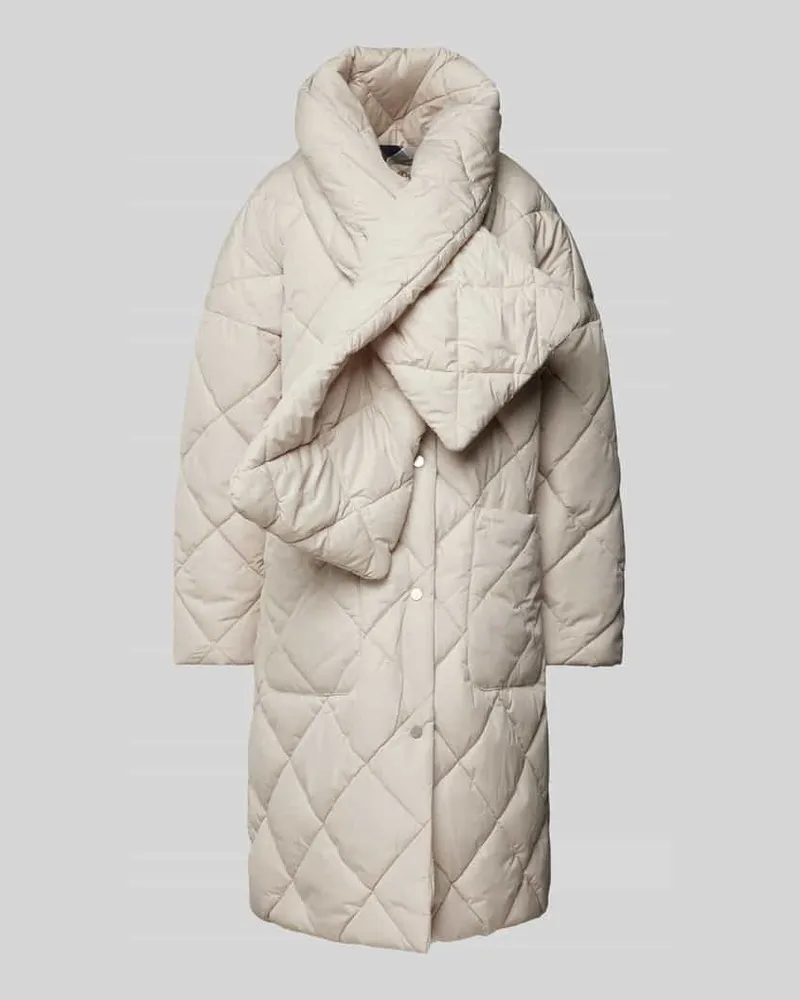 Barbour Steppmantel mit Label-Stitching Modell 'Brigitte Offwhite