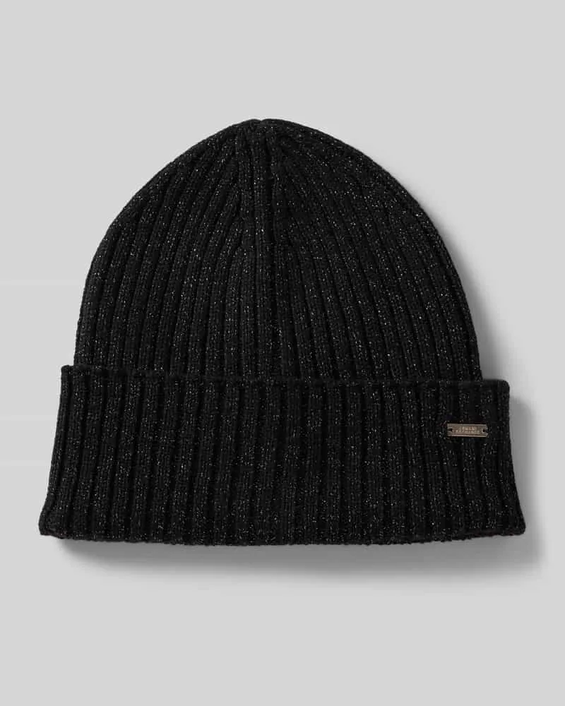 Armani Exchange Beanie mit Label-Detail Black