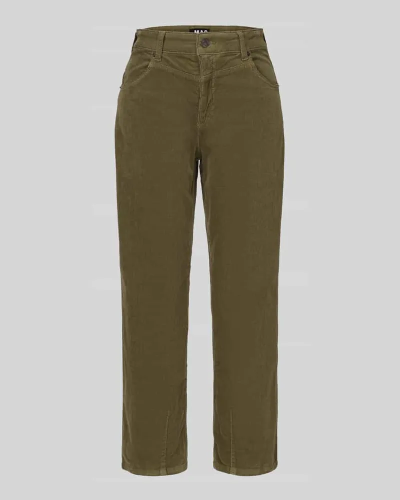 MAC Jeans Regular Fit Cordhose mit Label-Patch Modell 'Bobbie Schilf