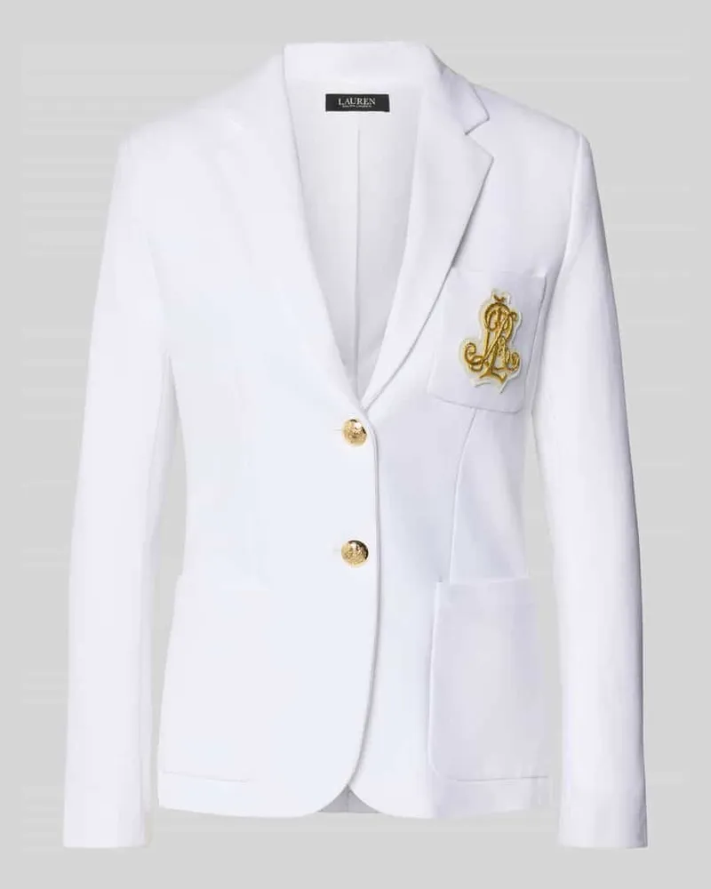 Ralph Lauren Blazer mit Reverskragen Modell 'ANFISA Weiss