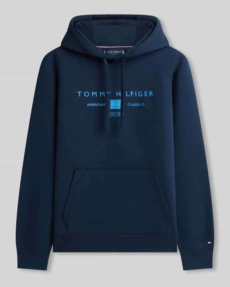 Tommy Hilfiger Regular Fit Hoodie mit Logo-Print Marine