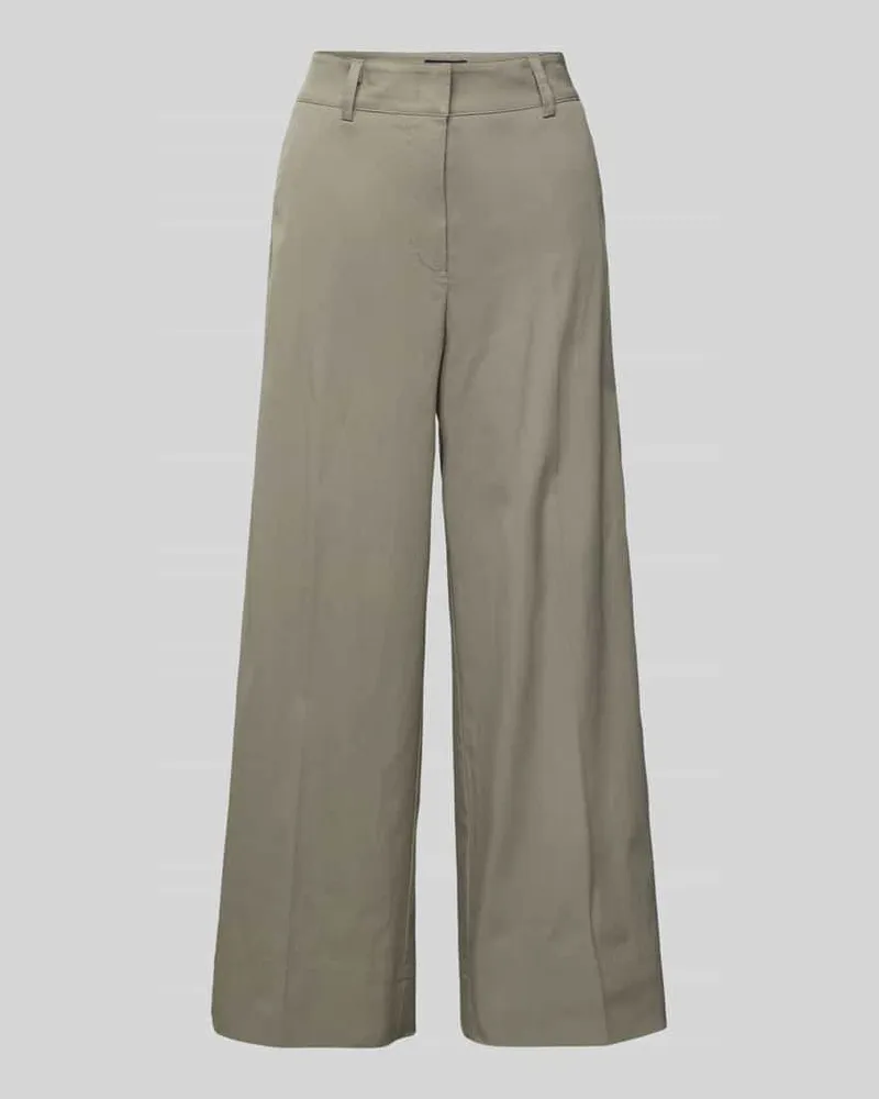 Cambio Wide Leg Stoffhose mit Gürtelschlaufen 'CARA Khaki